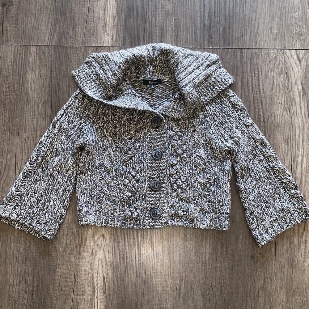 EXPRESS| women’s cable knit crop cardigan S